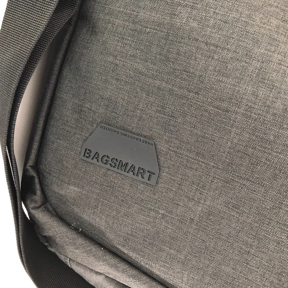 Bagsmart Laptop Briefcase Messenger Shoulder‎ Digi Smart Bag Expandable Gray NWT